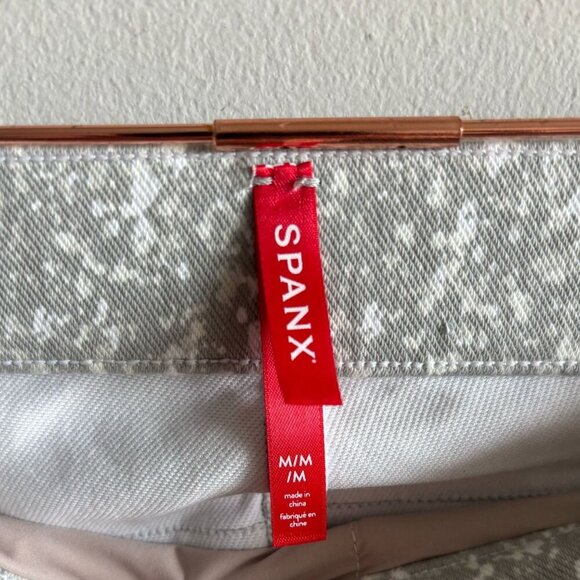 Spanx Womens Speckled Ankle Two Back Front Pocket Leggings Gray Size Medium - Picture 7 of 12